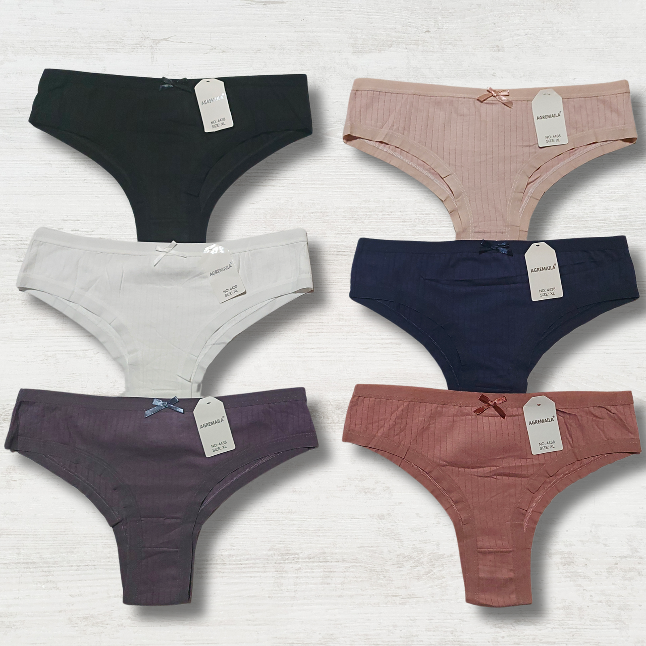 Трусики Бразиліана Бавовняні Мікс 12шт (4438), фото 1