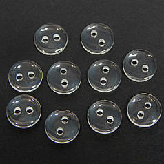 Ґудзики пластикові прозорі 9 мм (10 шт)