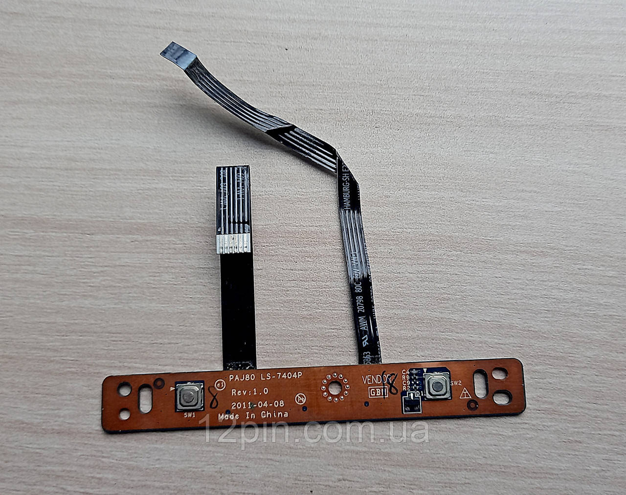 Плата кнопок тачпада ноутбука LG P530,P53,LGP53 б.у. оригінал, фото 1