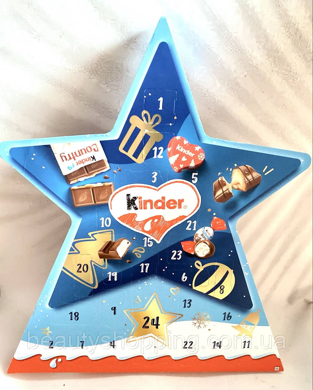 Kinder Star advent Новорічна адвент зірка з солодощами 149г