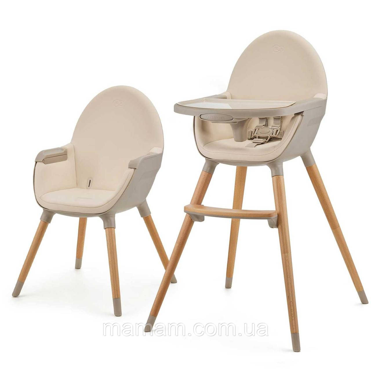 Стільчик для годування 2 в 1 Kinderkraft Fini 2 Beige, фото 1