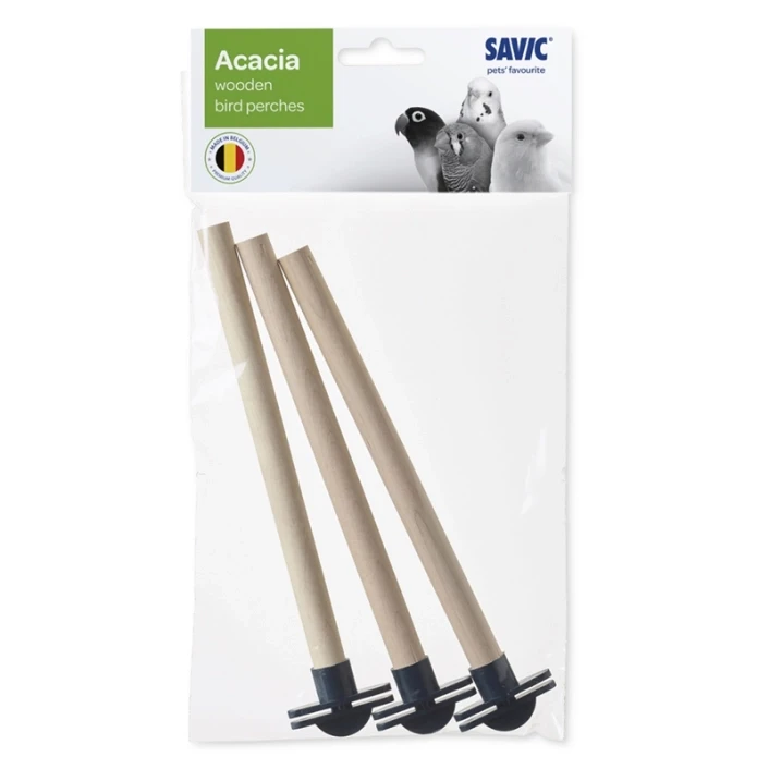 Savic ДЕРЕВ'ЯНІ ЖЕРДИНКИ для птахів з кріпленням 3 шт. Під дерево | 18 х 1.2 см, фото 1