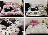 Велюрова стильна постільна білизна єврокомплект, фото 2