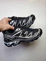 Зимові Чоловічі Кросівки Salomon XT-6 Advanced Gore-Tex / Саломон ХТ-6 Адванст Гор Текс Чорні із Сріблястим, фото 6