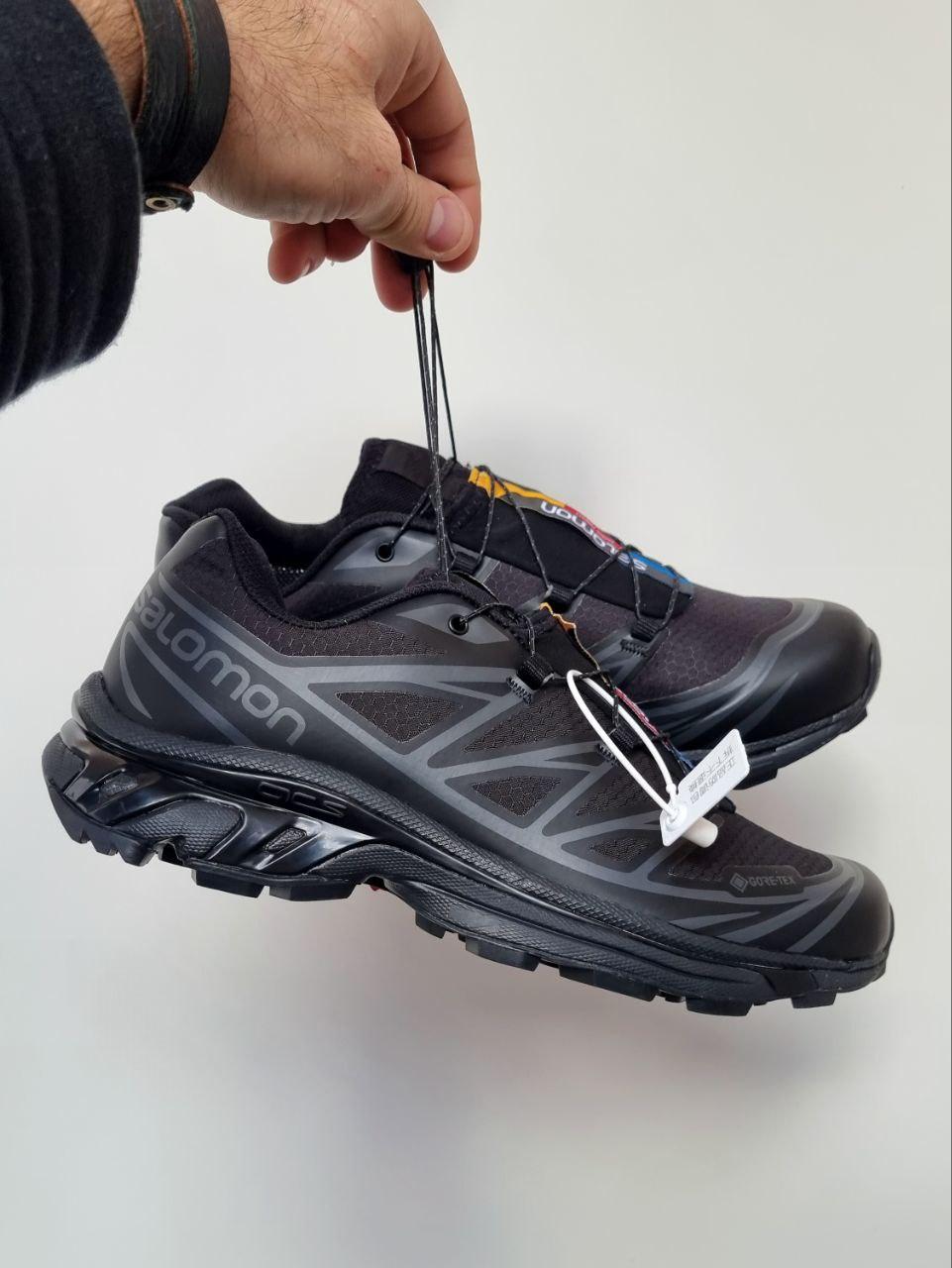 Зимові Чоловічі Кросівки Salomon XT-6 Advanced Gore-Tex All Black / Саломон ХТ-6 Адванст Гор Текс Олл Чорні