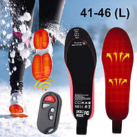 Устілки з підігрівом 2100 mAh, розміри 41-46 (L) на акумуляторі бездротові з пультом керування