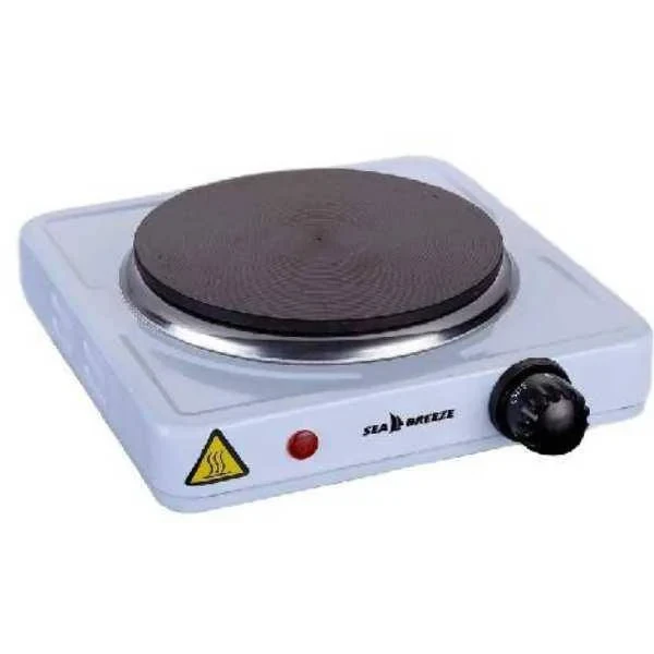 Плитка електрична SeaBreeze SB-060 1000Вт 1 конфорка 16см диск Біла, фото 1