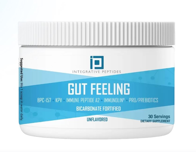 Integrative Peptides Gut Feeling / Пептиди BPC-157, KPV і А2 для здоров'я ШКТ без смаку 30 порцій