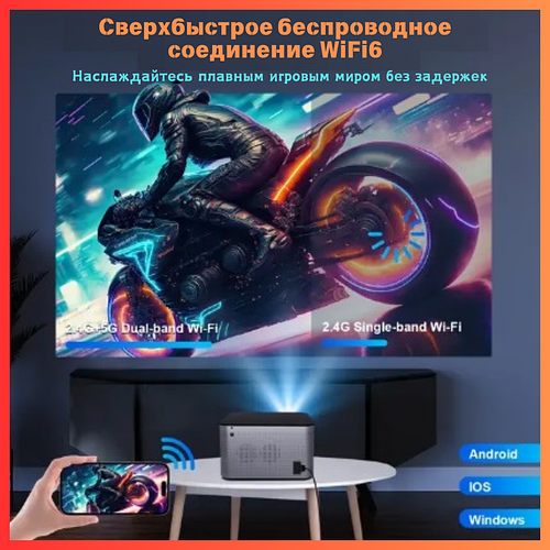 Детский интерактивный проектор MAGCUBIC HY350 Black для школы с картой ...