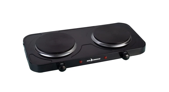 Електропліта настільна SeaBreeze SB-064 двоконфоркова Black ТР, фото 1