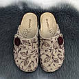 Капці домашні жіночі Inblu пісочні фетрові на широку ногу 4661, фото 7