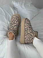 Леопардові замшеві уггі Ugg Ultra Mini Platform Beige Leopard Suede х Угг Ультра Міні 36
