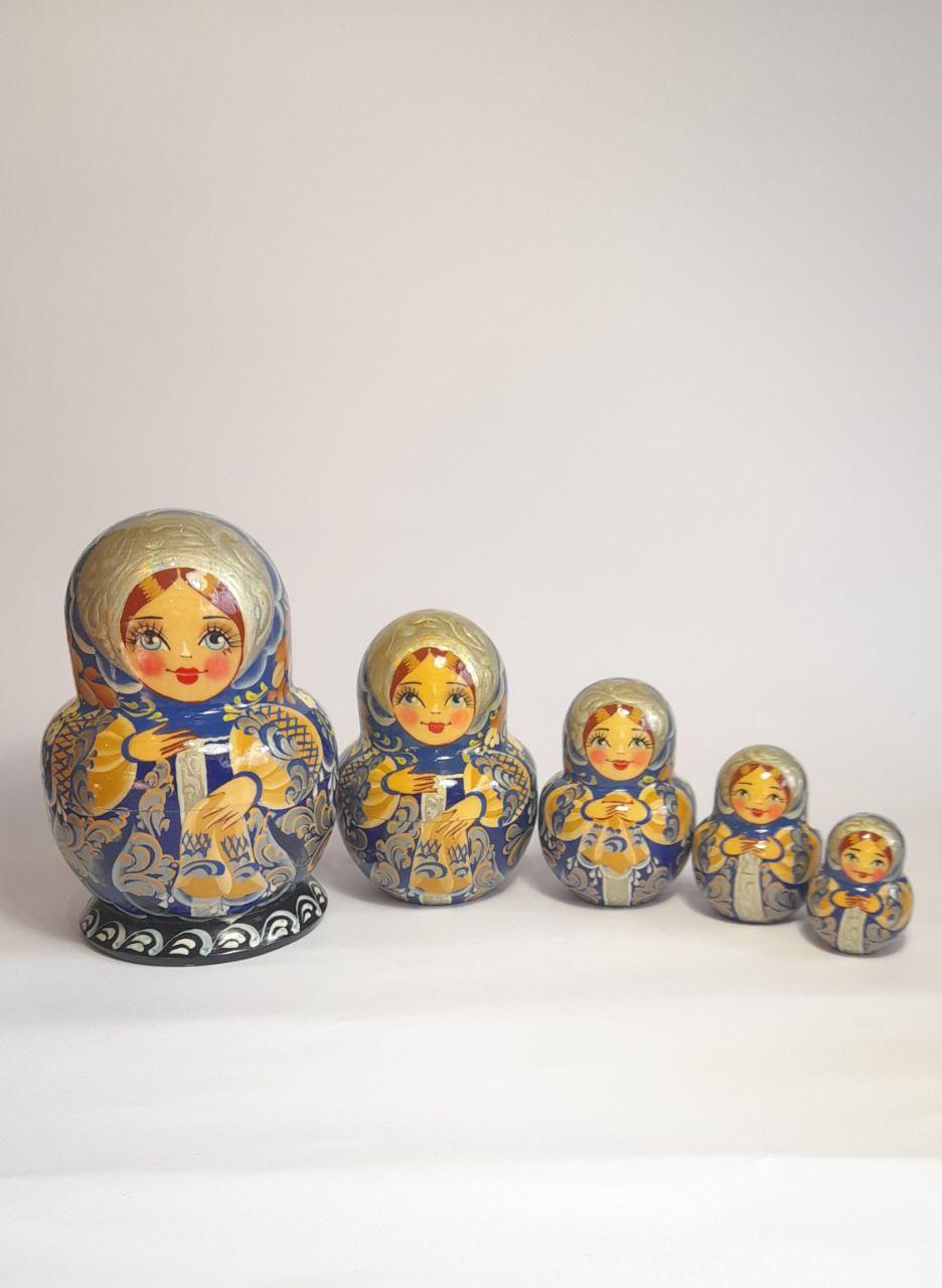 Мотрійка - дерев'яна лялька 5-х квіткова 16 см Гранд Презент М-25