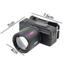 Ліхтар налобний NIGHT VISION FLUORESCENCE KX-1832-TG, Motion Sensor, Li-Ion акум, індикація заряду, ЗП, фото 5