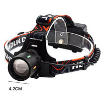 Ліхтар налобний NIGHT VISION FLUORESCENCE BL-T207-TG, 2x18650, ЗП Type-C, zoom, фото 4