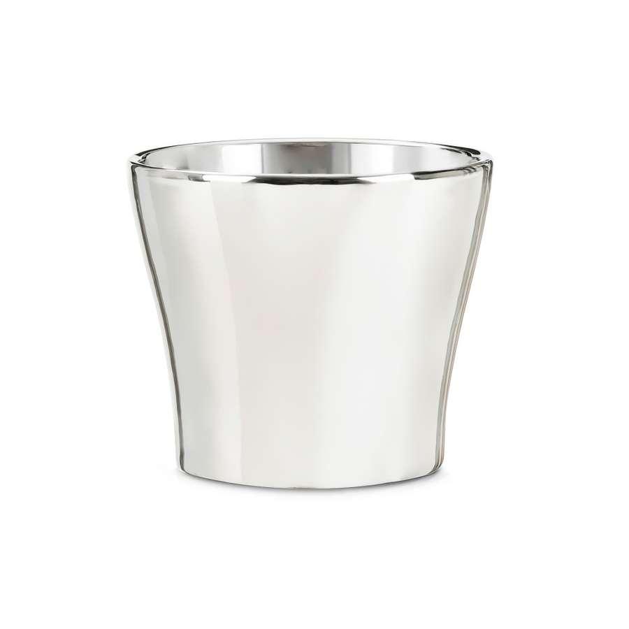 Кашпо для квітів Scheurich "Mirror Silver" 15", дзеркальний, фото 1