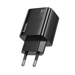 Адаптер мережевий HOCO Fundador N56, 2 USB, 2Type-C, QC, чорний