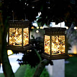 Підвісний ліхтар на сонячній батареї Вуличний світильник із світлодіодними нитками тепле біле світло, фото 2