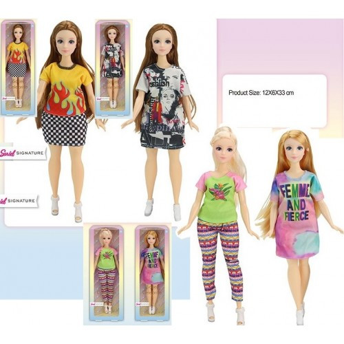 Лялька 29 см корпулентна типу Барбі 91090-G/H 4 види в коробці р.12х6х33см