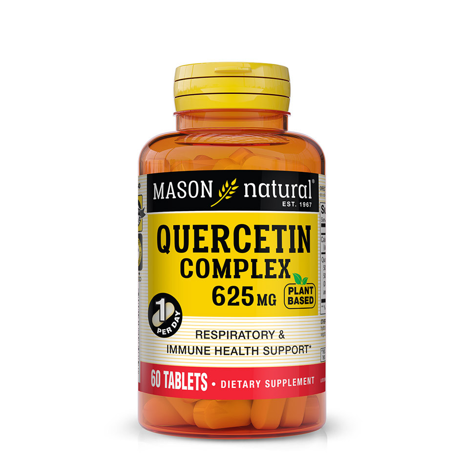 Комплекс кверцетину, 625 мг, Quercetin Complex, Mason Natural, 60 таблеток