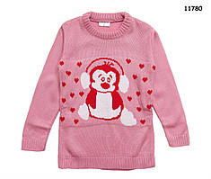 В'язана кофта "Пінгвін" для дівчинки. 6 років