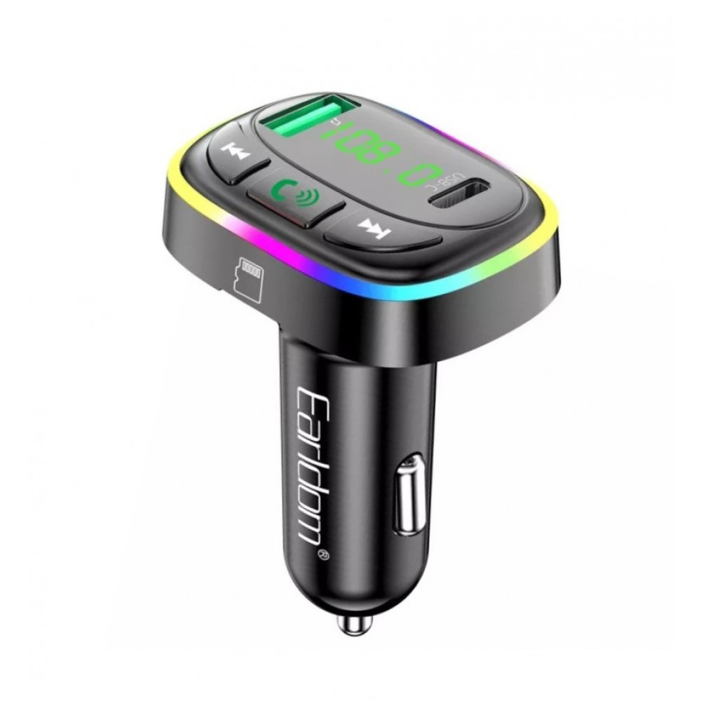 Fm Modulator MP3 Car Charger 3.0A 1U 1C Earldom ET-M104, фото 1