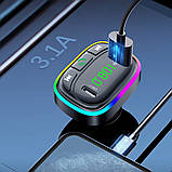 Fm Modulator MP3 Car Charger 3.0A 1U 1C Earldom ET-M104, фото 5