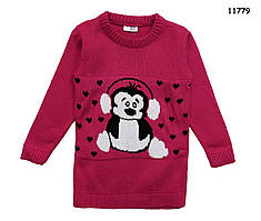 В'язана кофта "Пінгвін" для дівчинки. 9 років