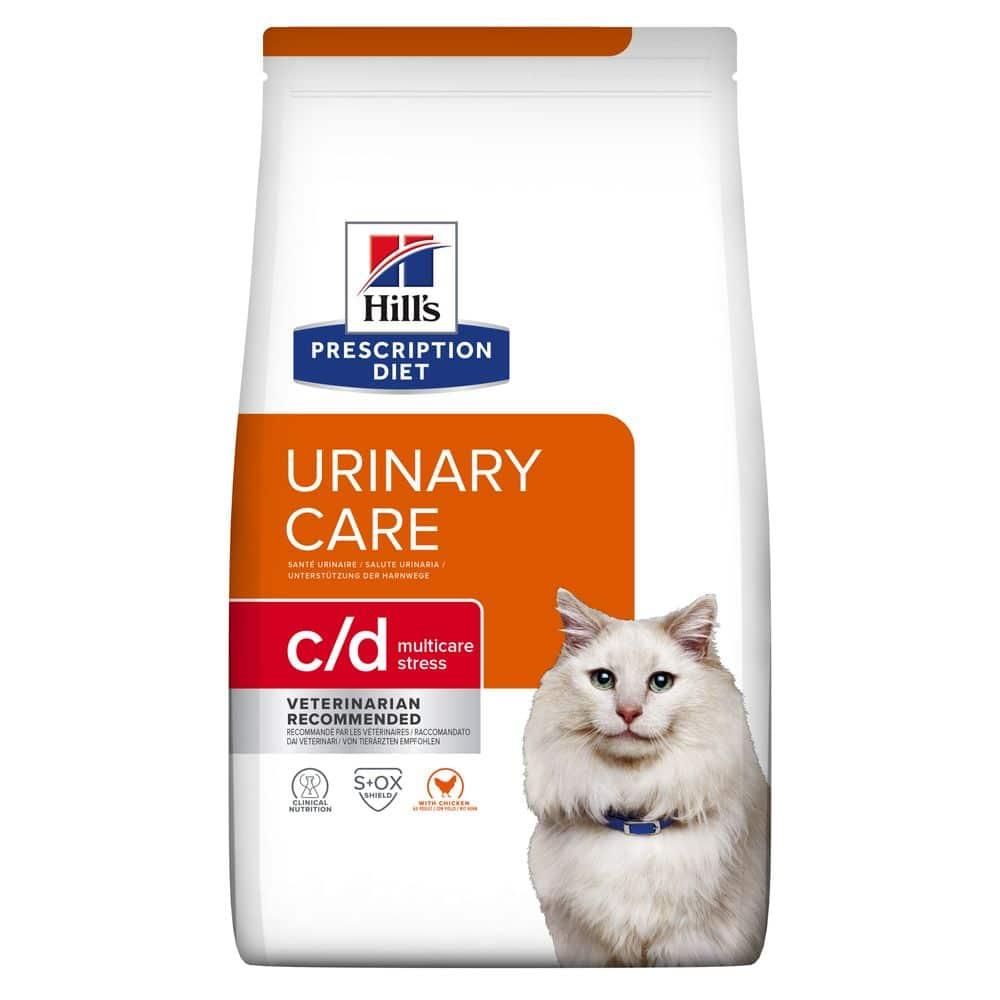 Корм для котів Хіллс Hills Prescription Diet Feline c/d Urinary Multicare Stress з куркою 8кг при сечокам'яній хворобі