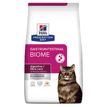 Корм для котів Хіллс Hills PD Feline Gastrointestinal Biome з куркою 1,5кг при діареї, розладах ШКТ