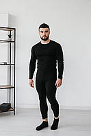 Мужское черное трикотажное термобелье - размер: 3XL
