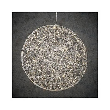 Прикраса декоративна Luca Lighting Куля Срібна мерехтлива D60 см 320 led (8718861660982)