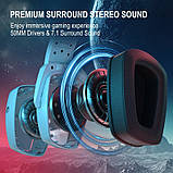 Геймерські навушники Kotion Each H-6 з підтримкою об'ємного звуку 7.1 (Білий), фото 3