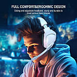 Геймерські навушники Kotion Each H-6 з підтримкою об'ємного звуку 7.1 (Білий), фото 7