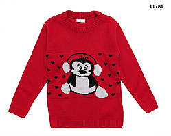 В'язана кофта "Пінгвін" для дівчинки. 6, 9 років