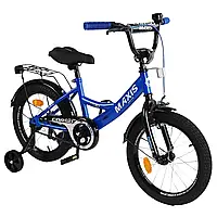 Дитячий двоколісний велосипед Corso Maxis 18" CL-18007 ручне гальмо, додаткові колеса, зібраний на 75%