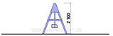 Гойдалка дитяча подвійна на жорсткій підвісці для майданчика, фото 2