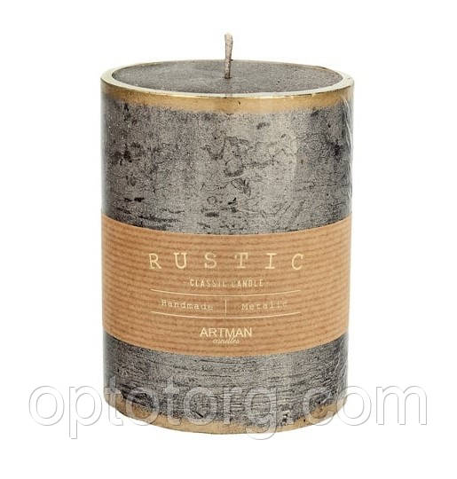 Свічка декоративна Rustic 70/90 металік Шампань, фото 1