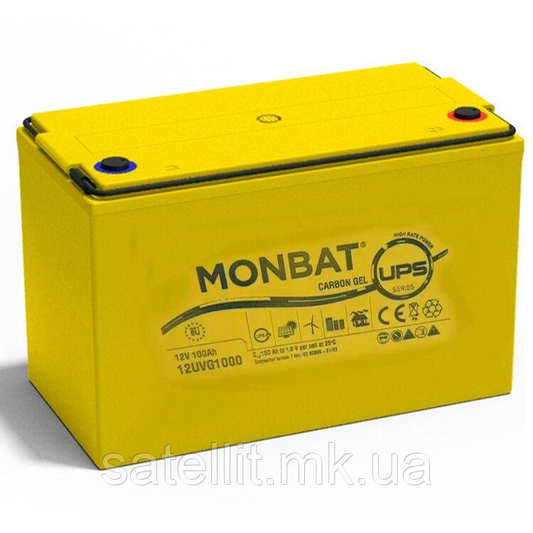 АКБ MONBAT 12UVG1000 12V100Ah гелевий, для інвертора