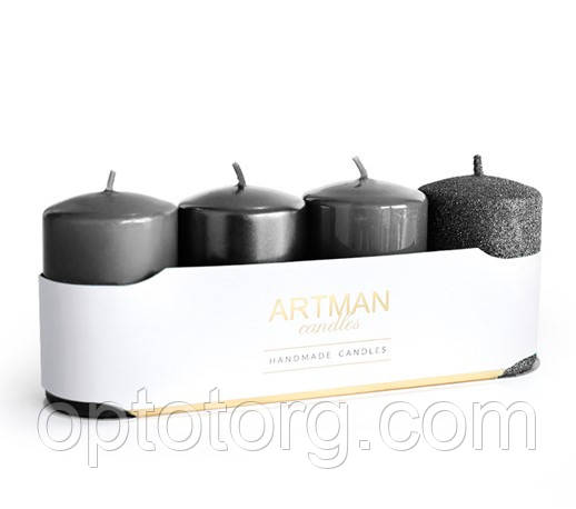 Набір свічок 4шт Artman 60/90 чорний (блиск+лакова+матова+перламутр)