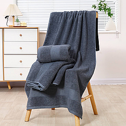 Рушник для обличчя і рук "Все просто" махра | Сірий, 50х100 см