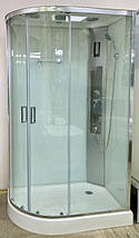 Душовий бокс VERONIS BN 4 120 white CHROME 120х80х215 см на низькому піддоні правобічний з гідромасажем, фото 3