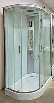 Душовий бокс VERONIS BN 4 120 white CHROME 120х80х215 см на низькому піддоні правобічний з гідромасажем, фото 4