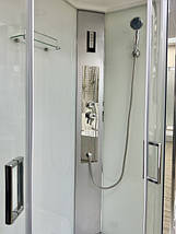 Душовий бокс VERONIS BN 4 120 white CHROME 120х80х215 см на низькому піддоні правобічний з гідромасажем, фото 5
