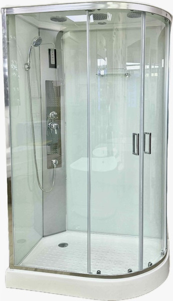 Душовий бокс VERONIS BN 4 120 white CHROME 120х80х215 см на низькому піддоні лівосторонній з гідромасажем