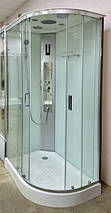 Душовий бокс VERONIS BN 4 120 white CHROME 120х80х215 см на низькому піддоні лівосторонній з гідромасажем, фото 4