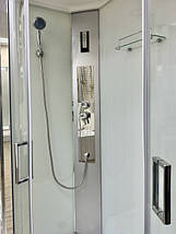 Душовий бокс VERONIS BN 4 120 white CHROME 120х80х215 см на низькому піддоні лівосторонній з гідромасажем, фото 5