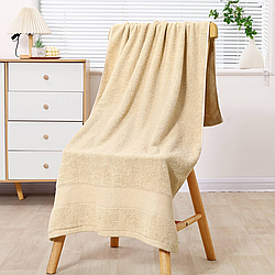 Рушник для обличчя і рук "Все просто" махра | Пісочний, 50х100 см