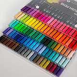 Набір акварельних маркерів 100 кольорів, двосторонні акварельні маркери Brush для малювання та скетчінгу, фото 2