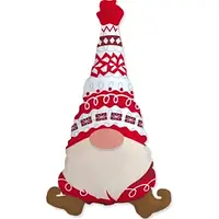 Фольгована кулька велика фігура Новорічний гном 93х58 см Flexmetal в упаковці